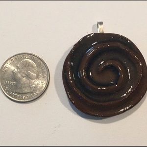 Aromatherapy clay fired pendant